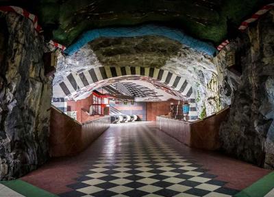 آشنایی با هنر زیرزمینی در ایستگاه های متروی استکهلم، عکس