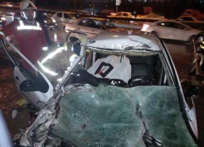 خبرنگاران تصادف مرگبار در شرق تهران
